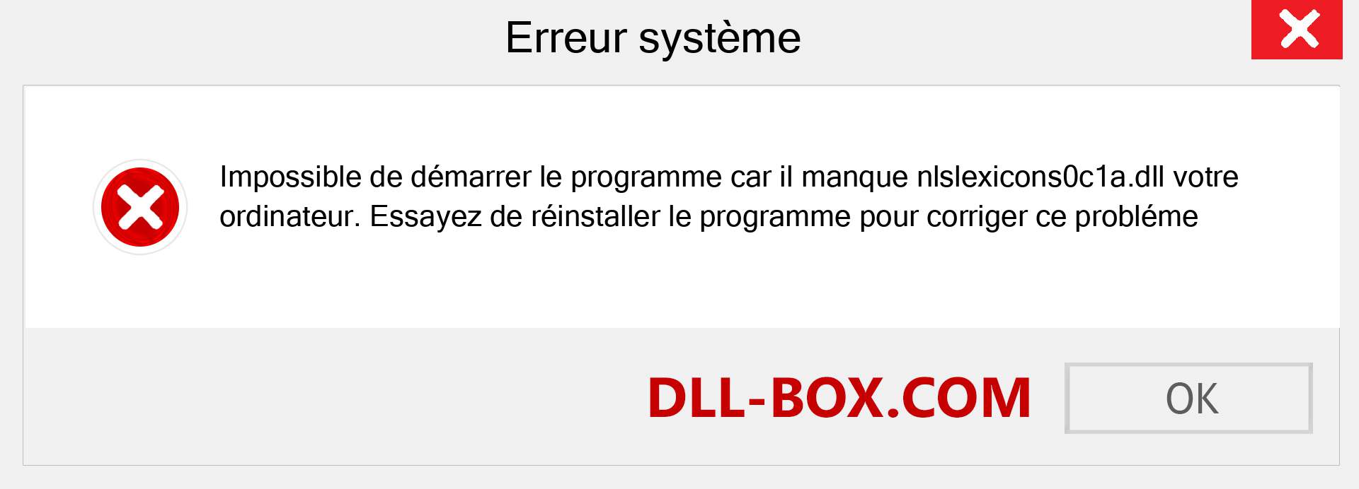 Le fichier nlslexicons0c1a.dll est manquant ?. Télécharger pour Windows 7, 8, 10 - Correction de l'erreur manquante nlslexicons0c1a dll sur Windows, photos, images