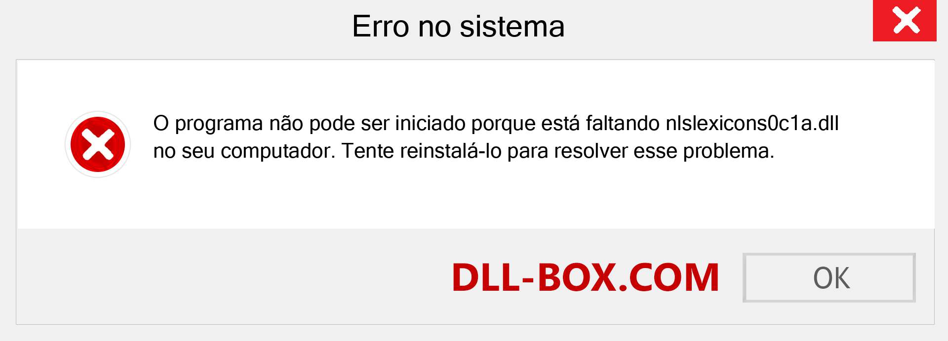 Arquivo nlslexicons0c1a.dll ausente ?. Download para Windows 7, 8, 10 - Correção de erro ausente nlslexicons0c1a dll no Windows, fotos, imagens